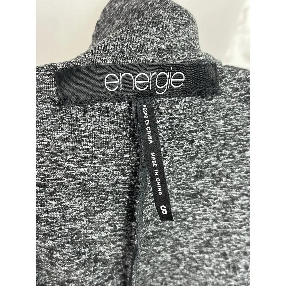 Energie Gray Athletic Full Zip Jacket Pink Zipper